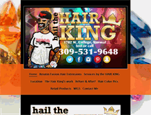 Tablet Screenshot of hailthehairking.com